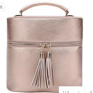 Rich Faux Leather Medium Cross-Body With Tassel